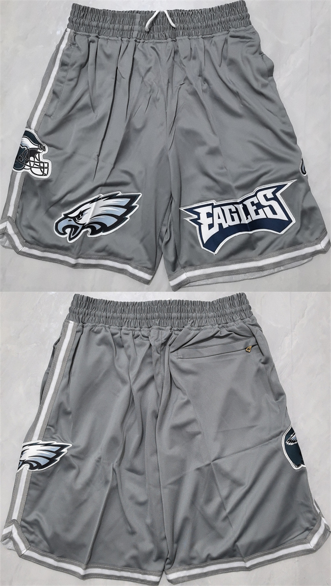 Men's Grey Philadelphia Eagles Shorts(Run Small)
